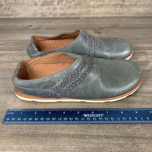 Chaco Womens Harper Caribou Mules Shoes CastleRock (Gray/Green) Slip On Size 8 - Picture 4 of 10